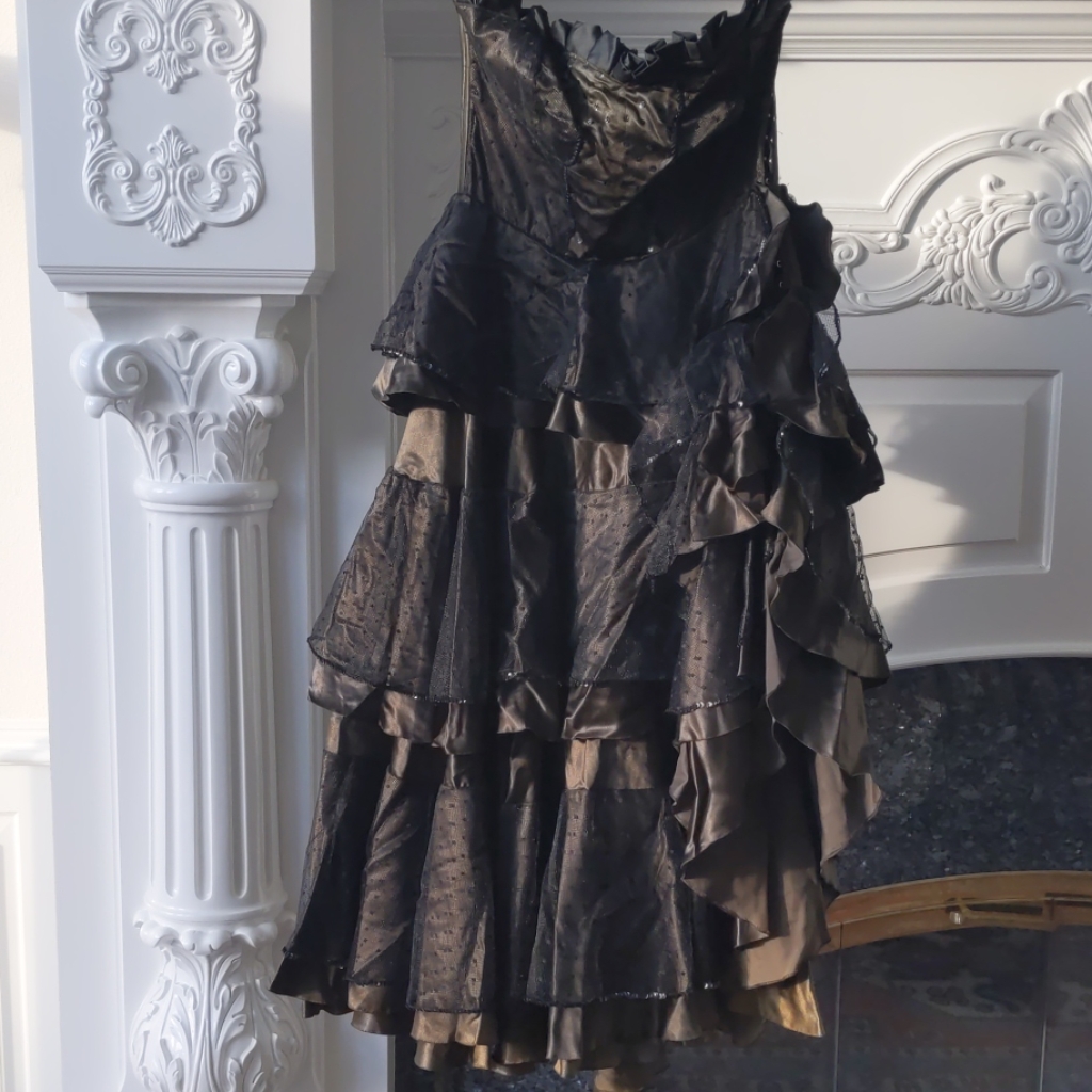 Flamenco Spanish Strapless Costume Gown